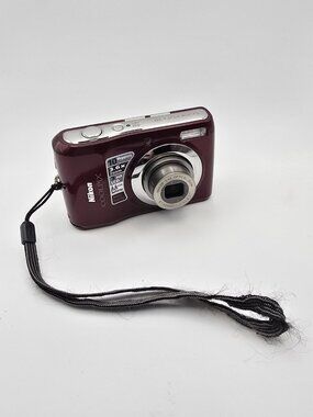 Nikon COOLPIX L20 10.0MP Deep Red Color Digital Camera Y2K Compact Camera